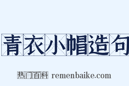 青衣小帽造句是什么意思的图片